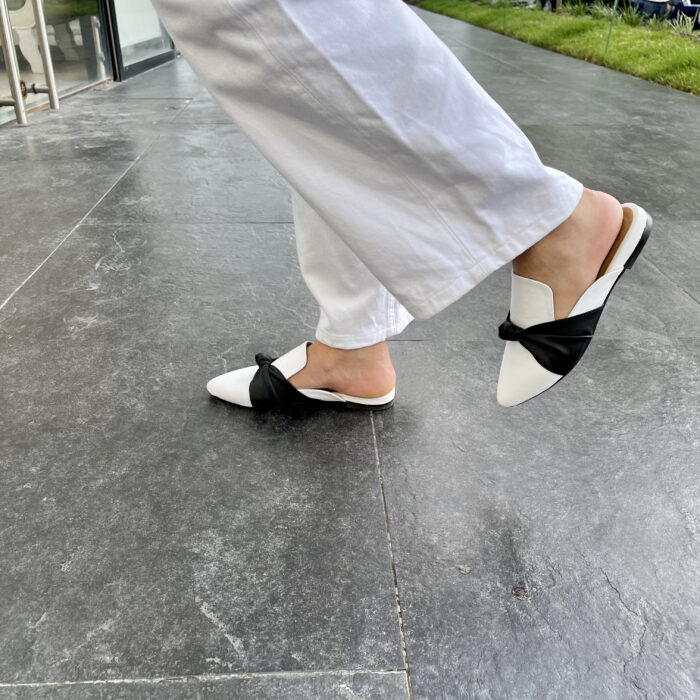 Mules Blancos Nudo Ngo - Imagen 2