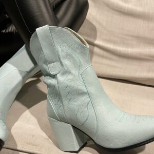 Botas Cowgirl Bordadas Menta