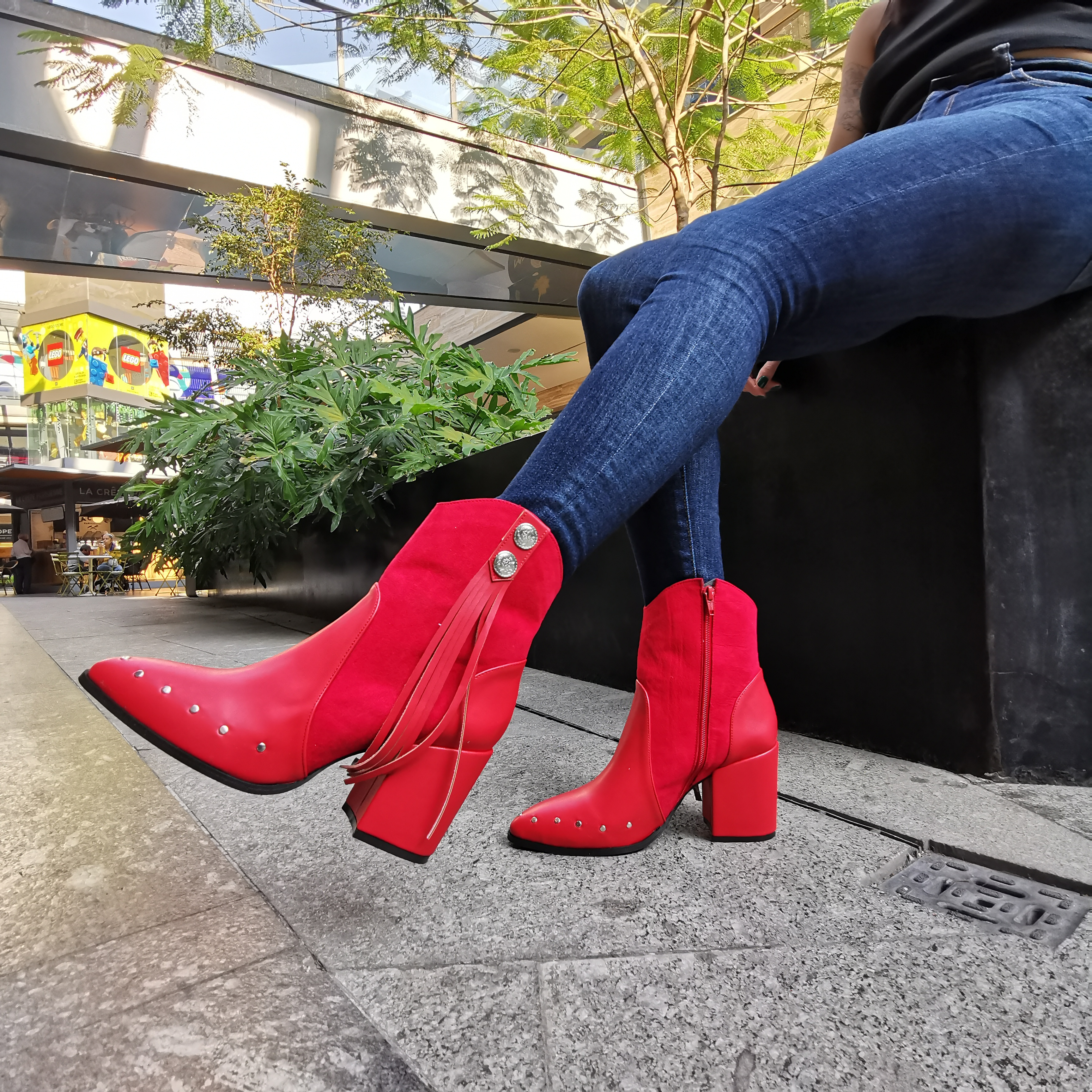 Botas Cowgirl Pin Rojas