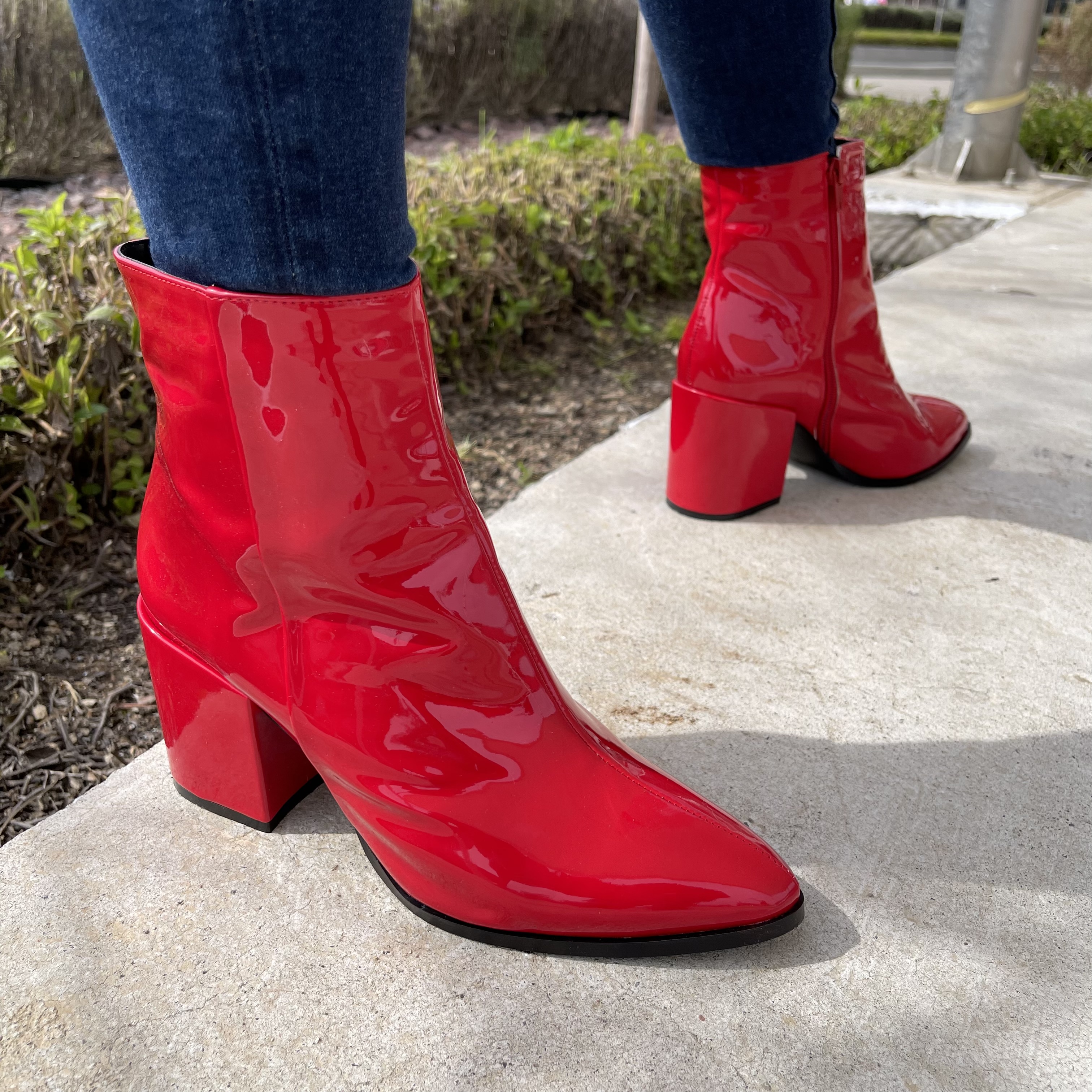 Botas Charol Rojo
