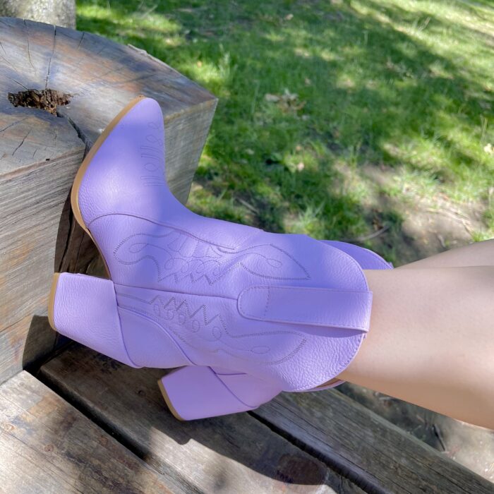 Botas Cowgirl Bordadas Lila