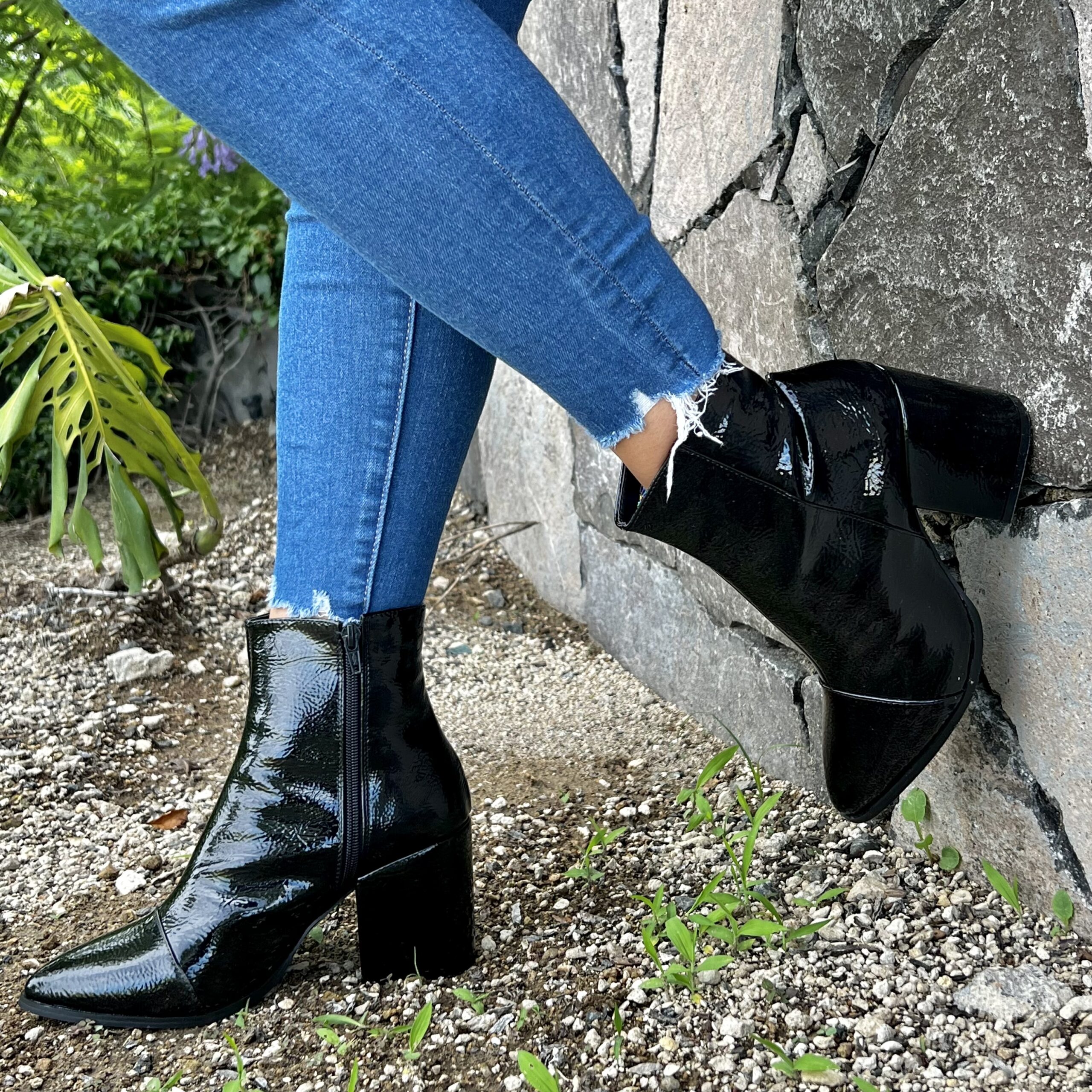 Botas Charol Negro